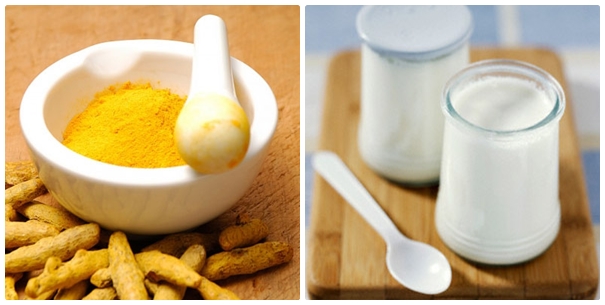 Sữa chua kết hợp với nghệ tươi giúp làm mờ nám hiệu quả