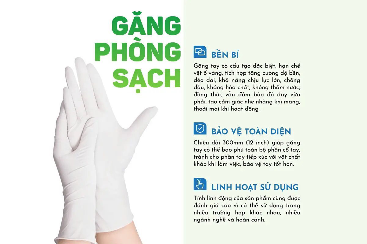 găng tay nitrile chống hóa chất 